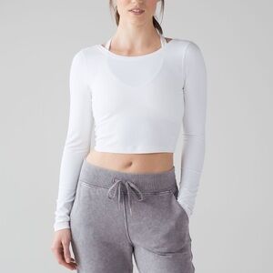 Lululemon Arise Cropped LS Tee (NWT)